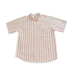 VTG 80s Banana Republic Mill Valley Safari Era Shirt Medium Striped 100% Cotton